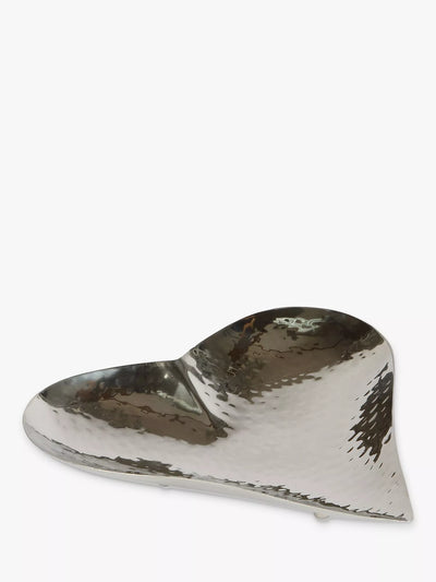 John Lewis Culinary Concepts Hammered Stainless Steel Heart Dish Champagne Serving Dish 20cm- Buy online at McGrocer