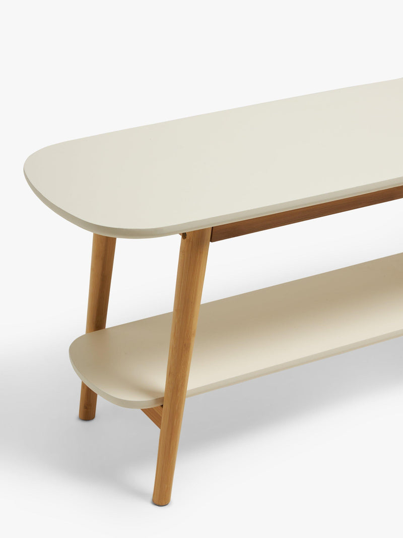 John Lewis skim shoe rack white natural - British product