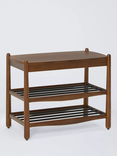 John Lewis John Lewis Mid Century 2 Tier Shoe Shelf, Natural Honey- Buy online at McGrocer