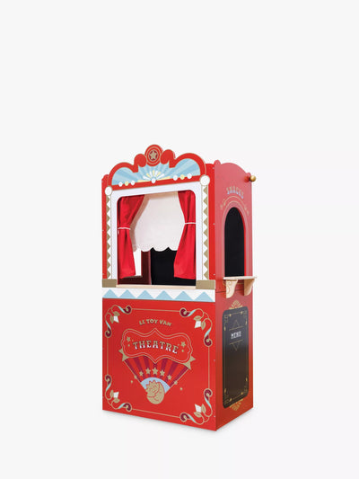 John Lewis Wooden Puppet Theatre with Reversible Sign and Chalkboards- Buy online at McGrocer