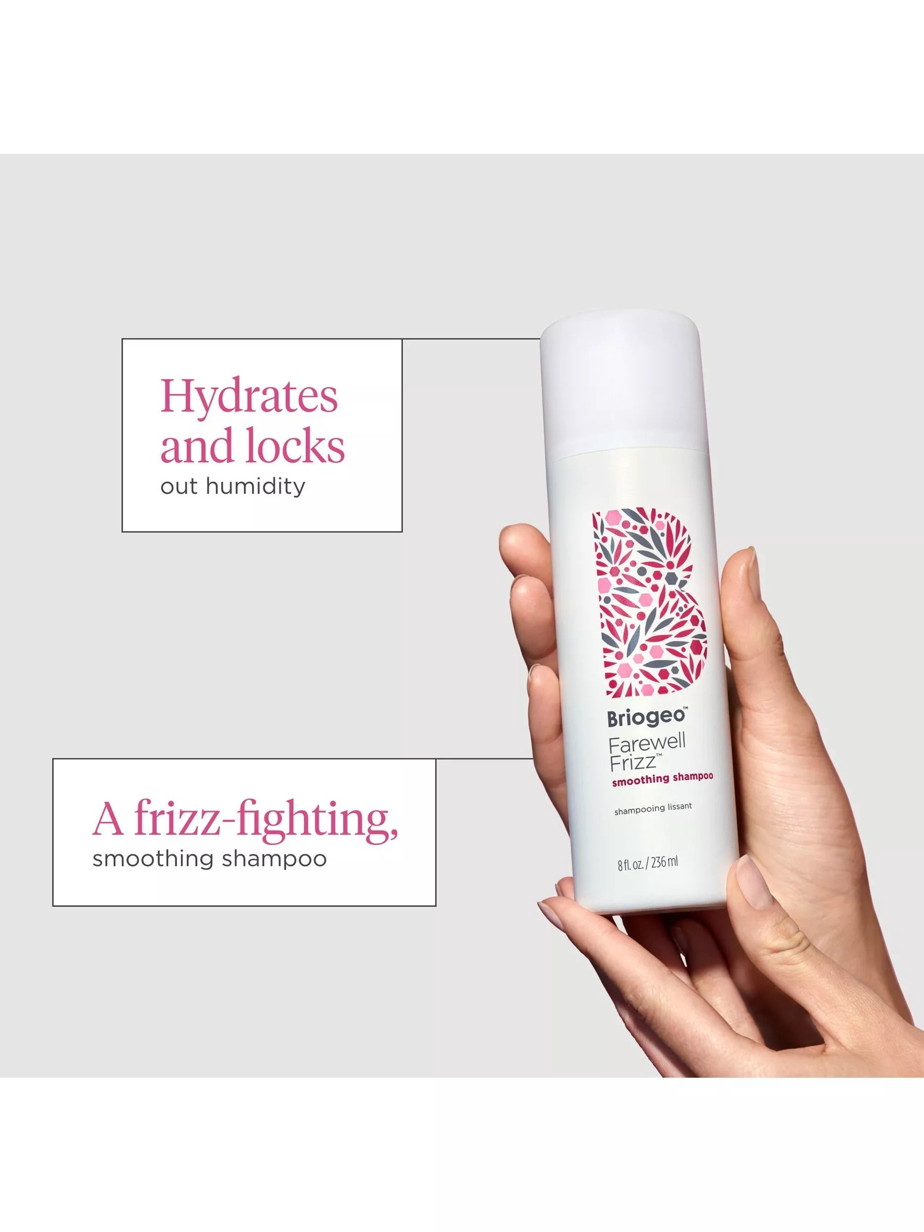 Briogeo Farewell Frizz Rosehip, Argan & Coconut Smoothing Shampoo 236ml - British product