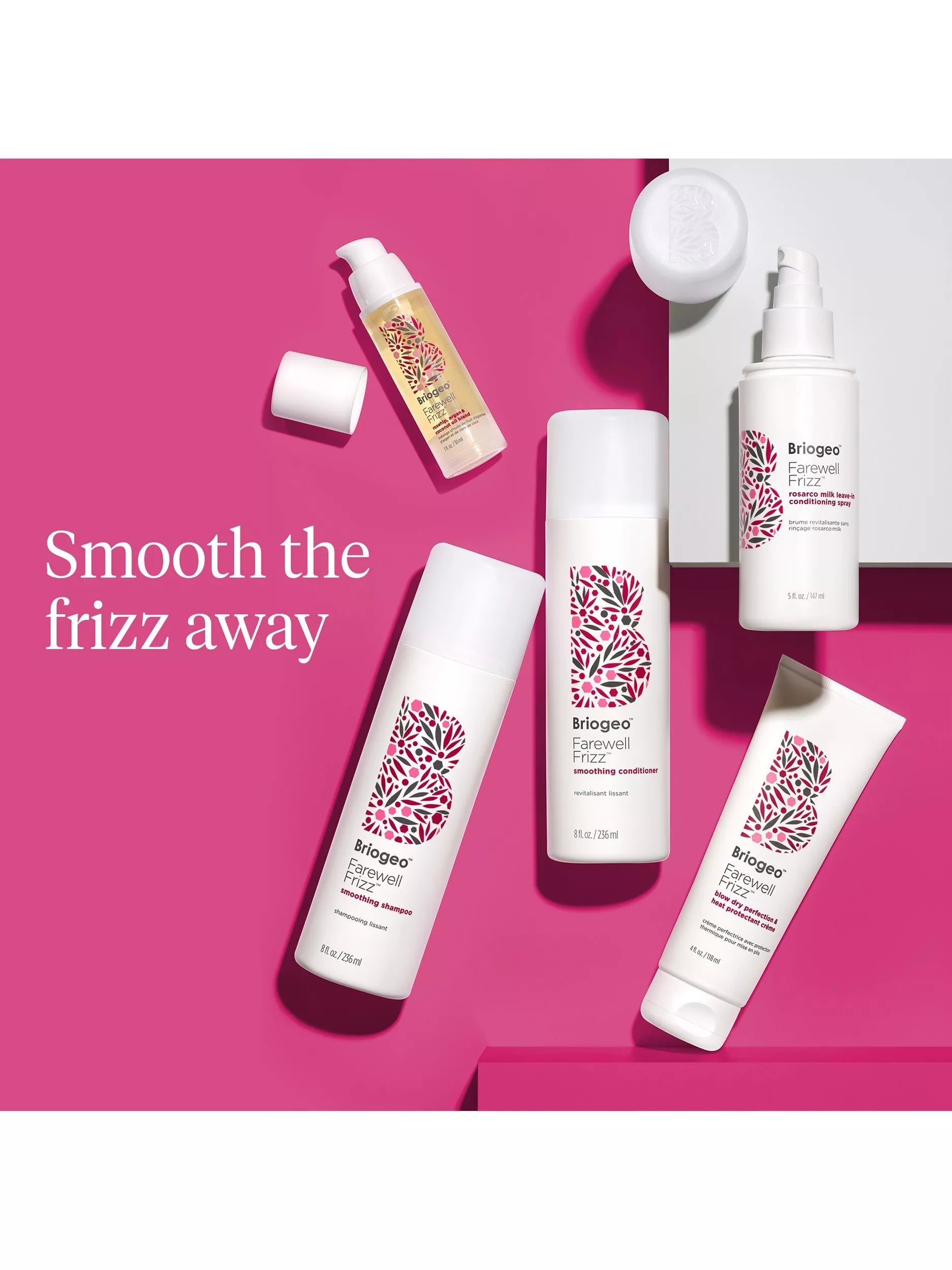 Briogeo Farewell Frizz Rosehip, Argan & Coconut Smoothing Shampoo 236ml - British product