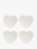 Culinary Concepts white marble heart coaster set of 4 - British product