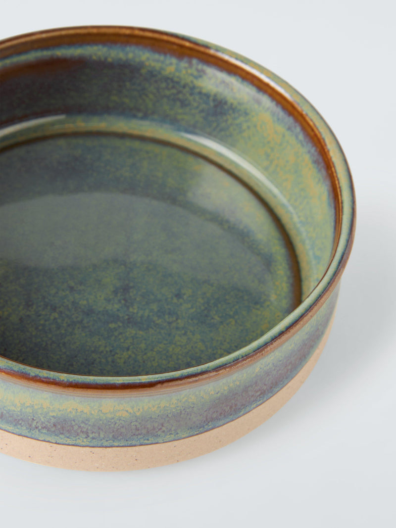 John Lewis stoneware dog bowl green/multi small, UK version