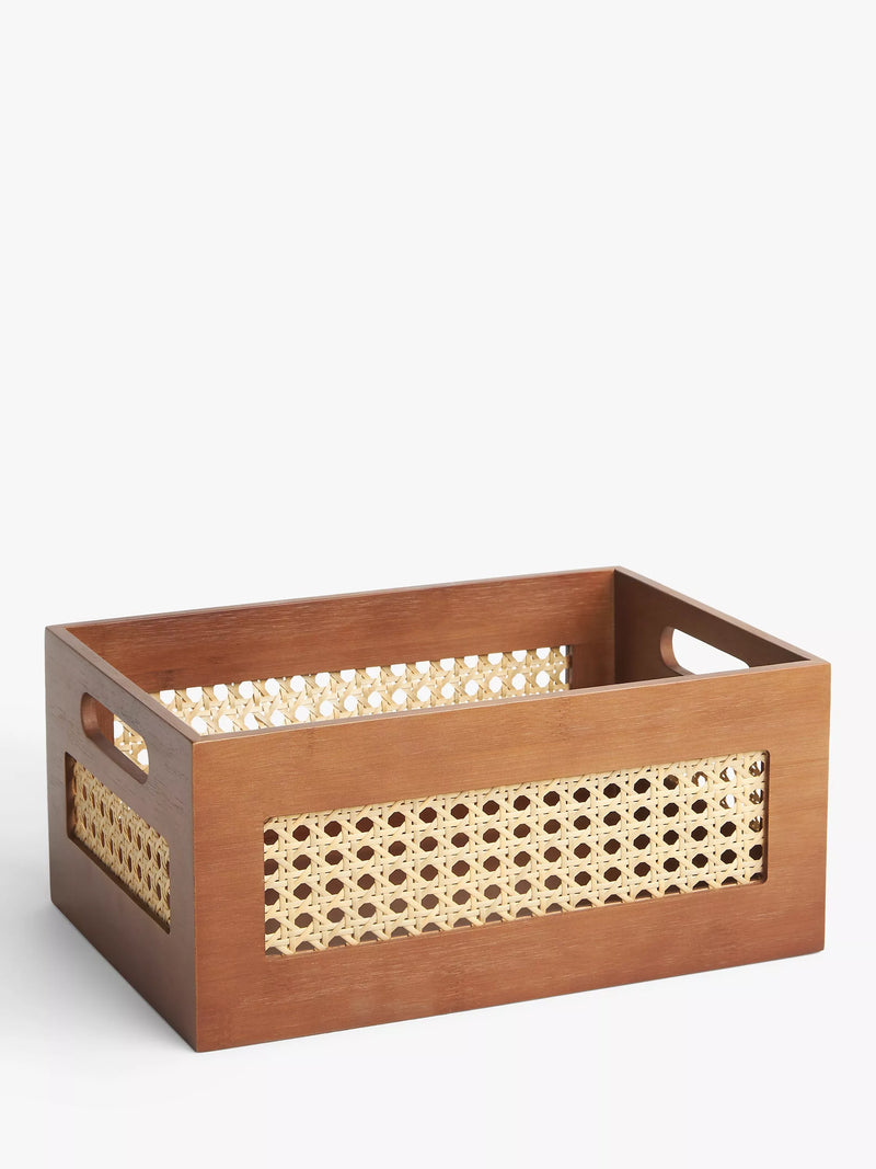 John Lewis small cherry wood bamboo storage box, UK version