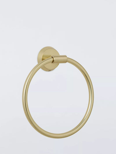 John Lewis John Lewis Elegance Towel Ring, Brushed Brass- Buy online at McGrocer