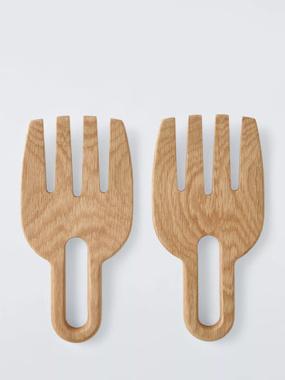 John Lewis Oak Wood Salad Hands, FSC-Certified, Natural- Buy online at McGrocer