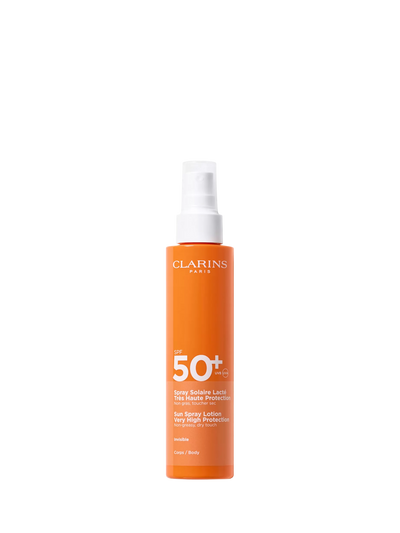 John Lewis Clarins Sun Spray Lotion Very High Protection SPF 50 Adult Sun Cream 150ml- Buy online at McGrocer