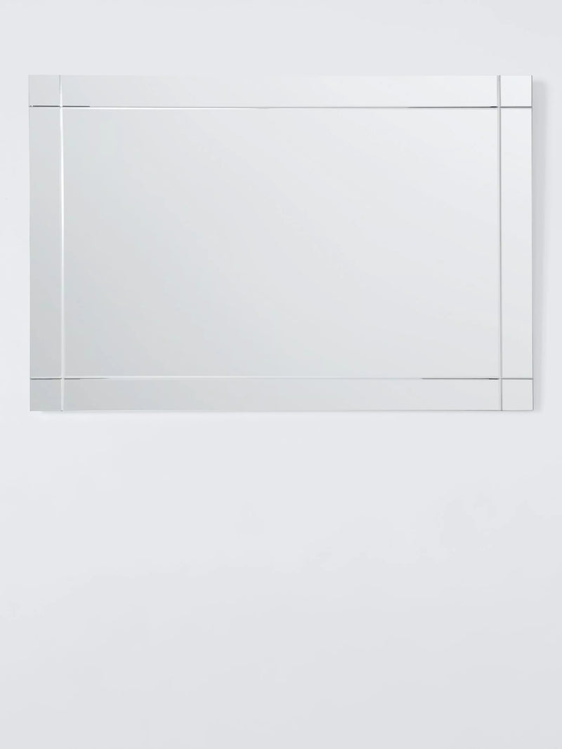 John Lewis wall mirror etched bevelled glass 90x60cm, imported from the UK