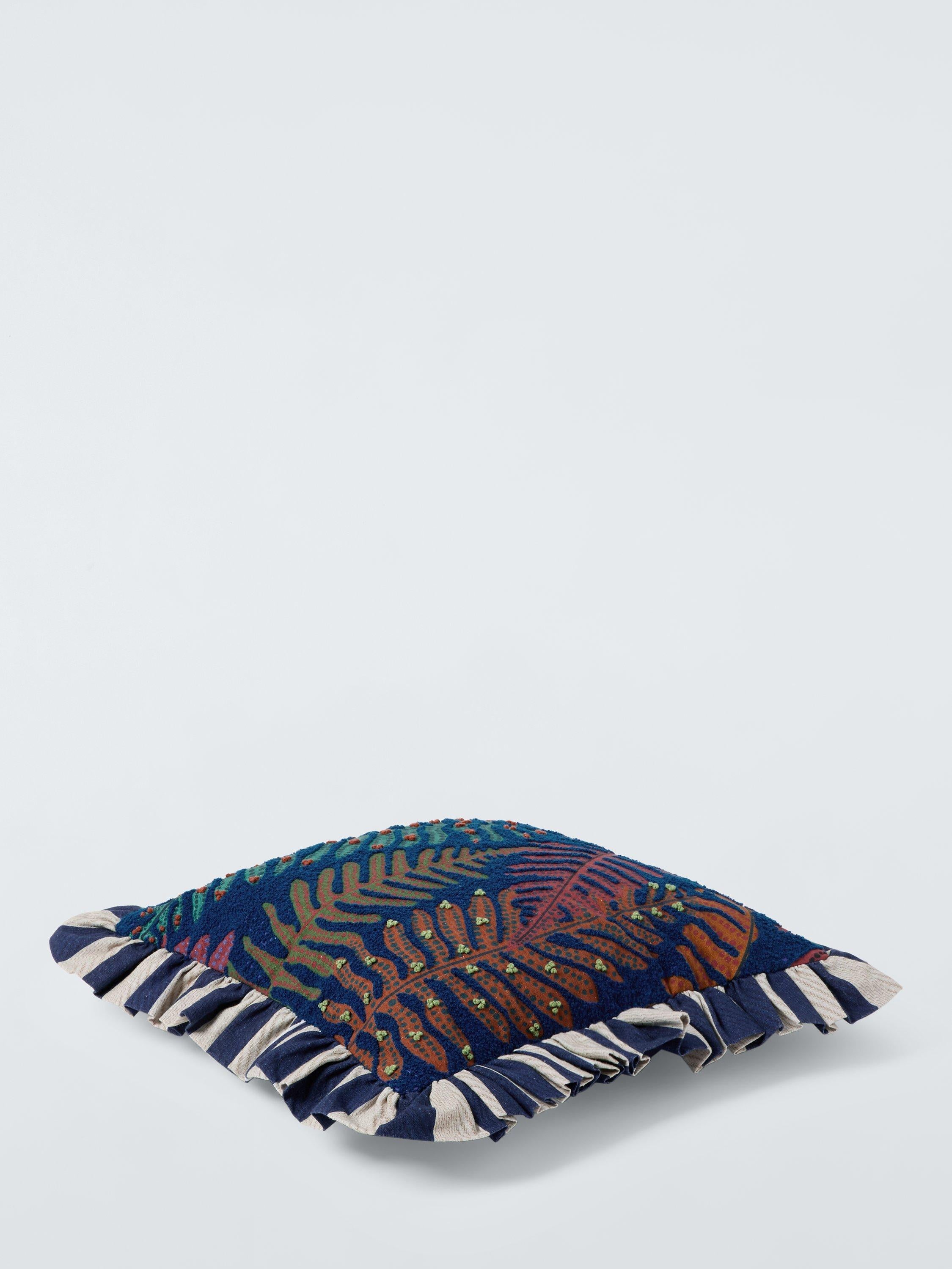John Lewis Ferns Frill cushion in multi colours, UK version