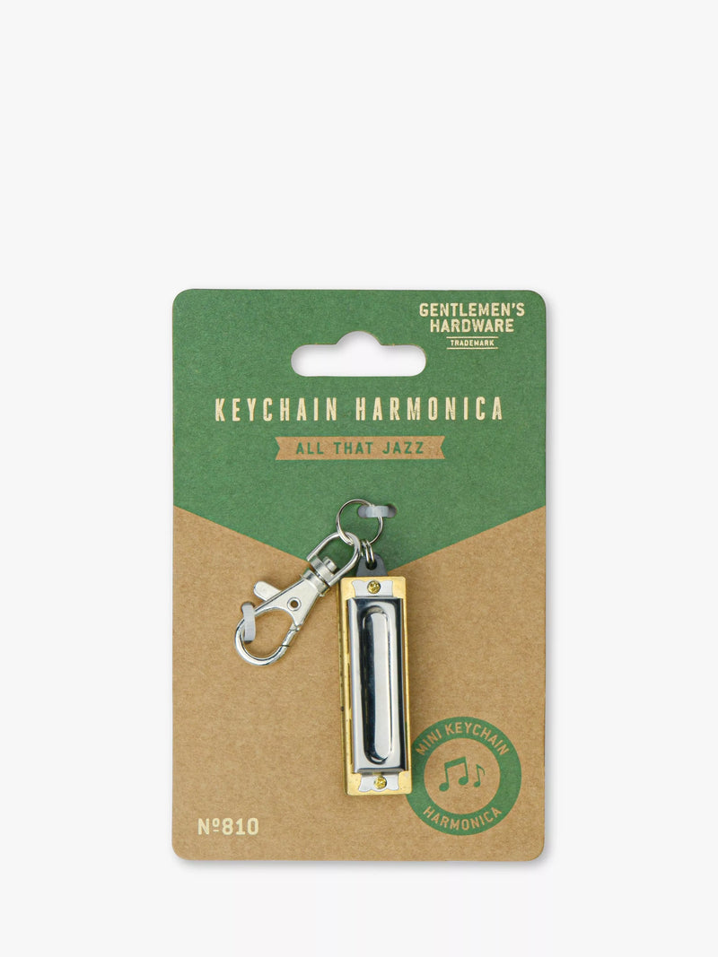 Gentlemen's Hardware mini harmonica with keychain, UK version