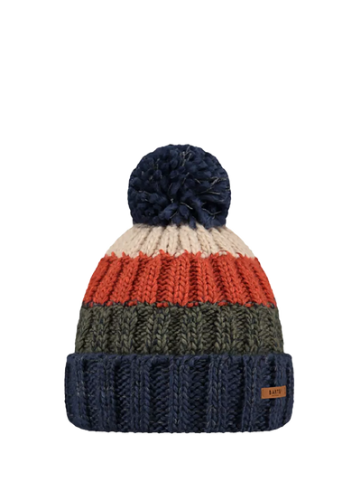 John Lewis Men's Cuffed Pom Pom Beanie in Blue and Multi Colors, Acrylic-Polyester Blend- Buy online at McGrocer