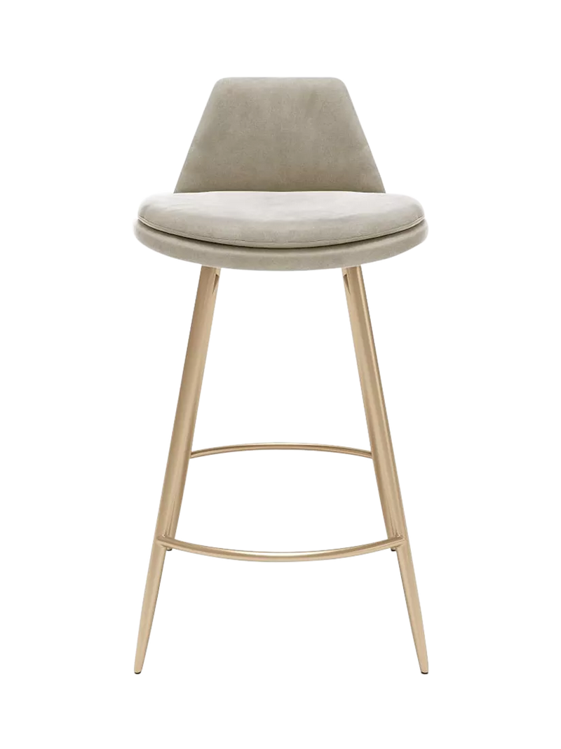 West Elm Finley bar stool Dune Light Bronze, imported from the UK