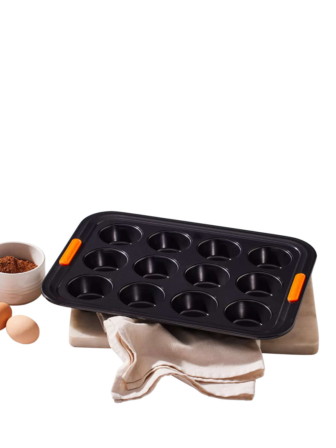 Le Creuset carbon steel non-stick mini muffin tray 12 cup, UK version