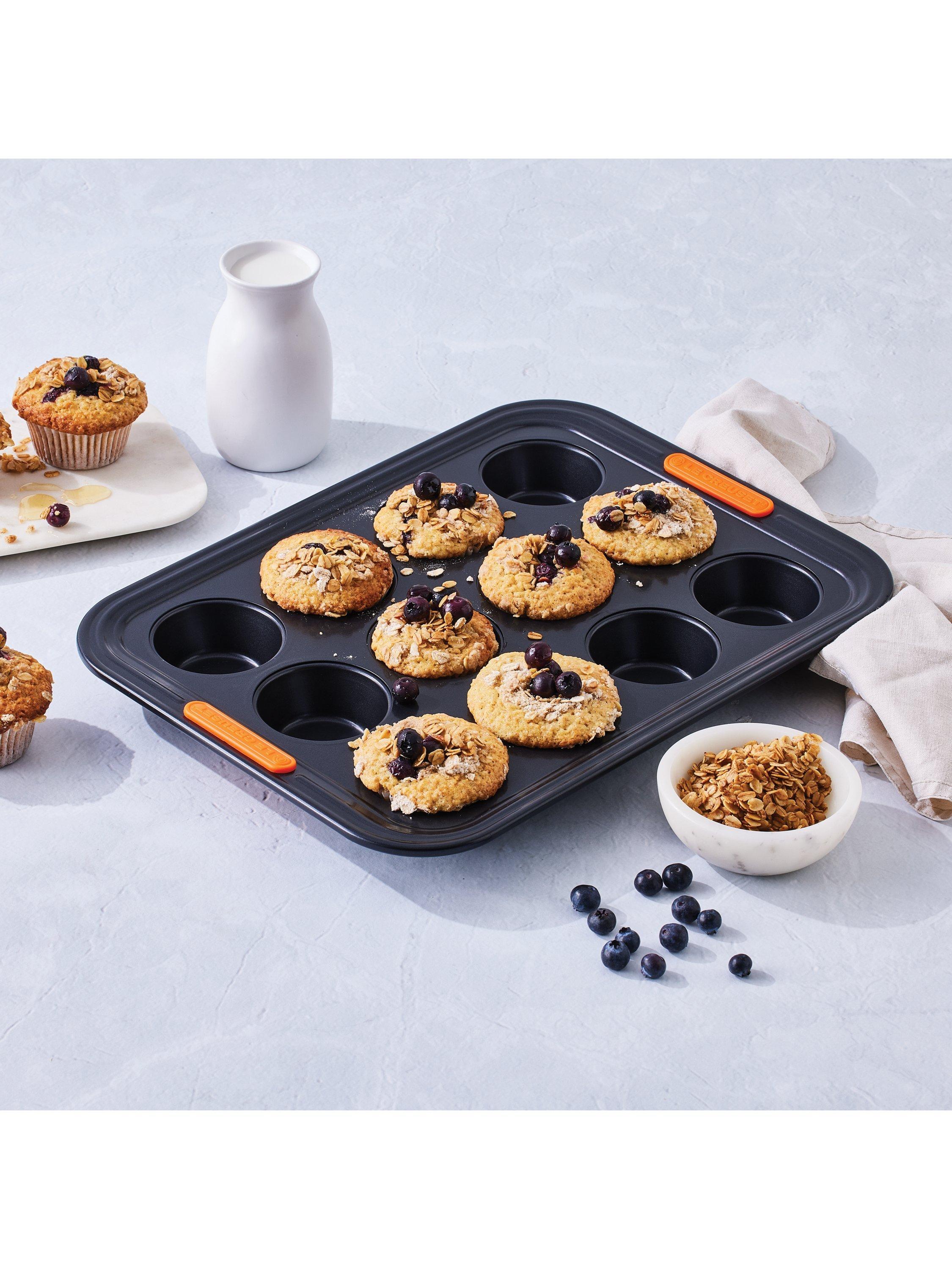 Le Creuset carbon steel non-stick mini muffin tray 12 cup, UK version