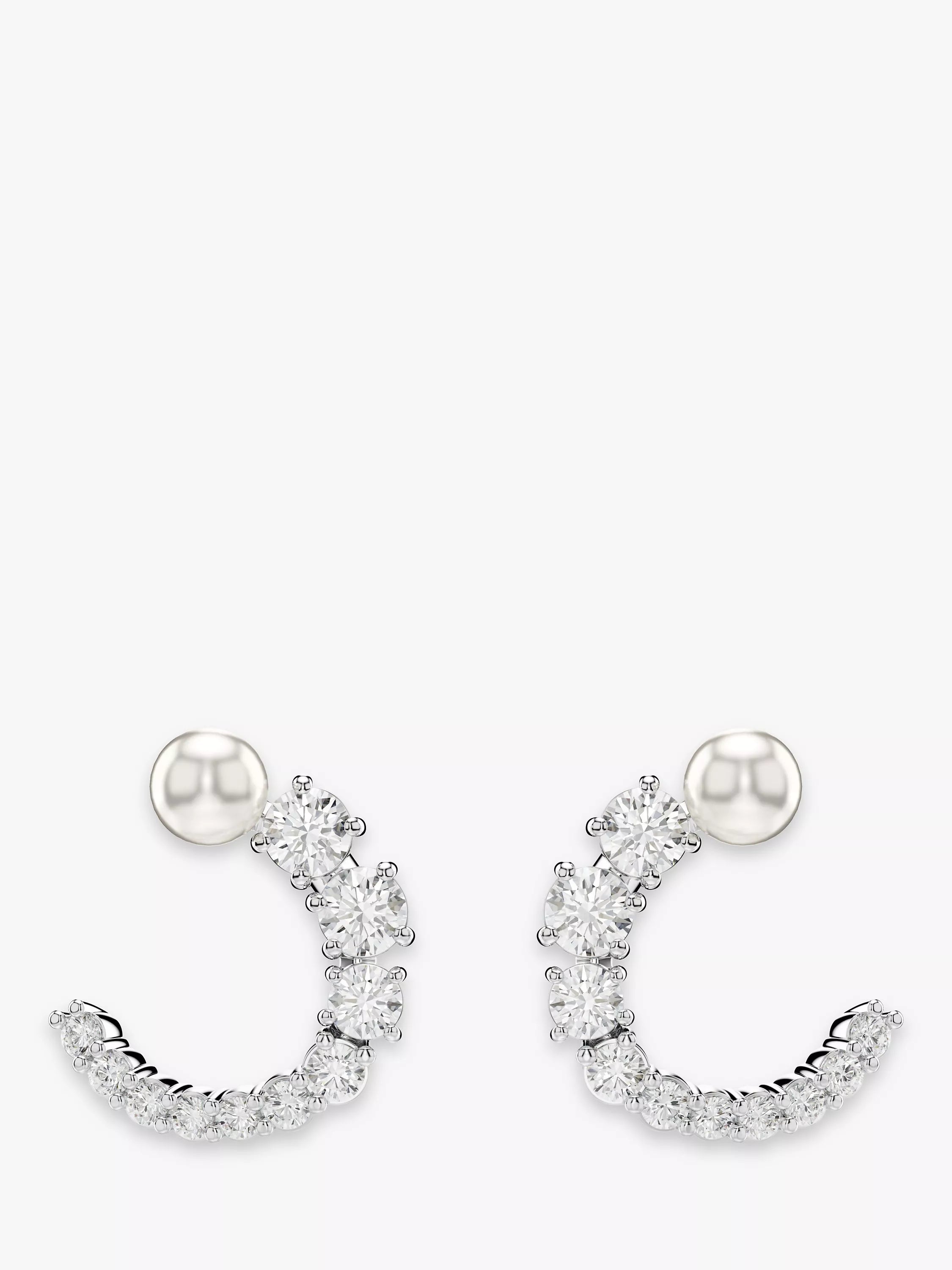 Swarovski Matrix hoop earrings with silver tone, imported from the UK
