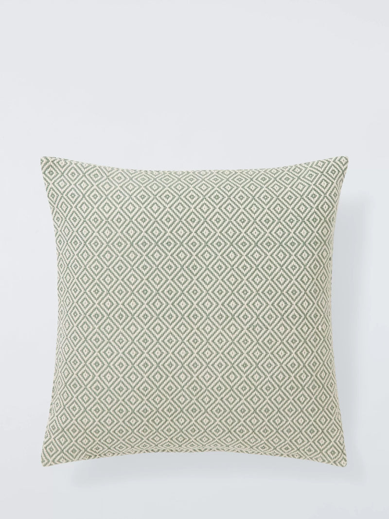 John Lewis Diamonds Cushion, Green