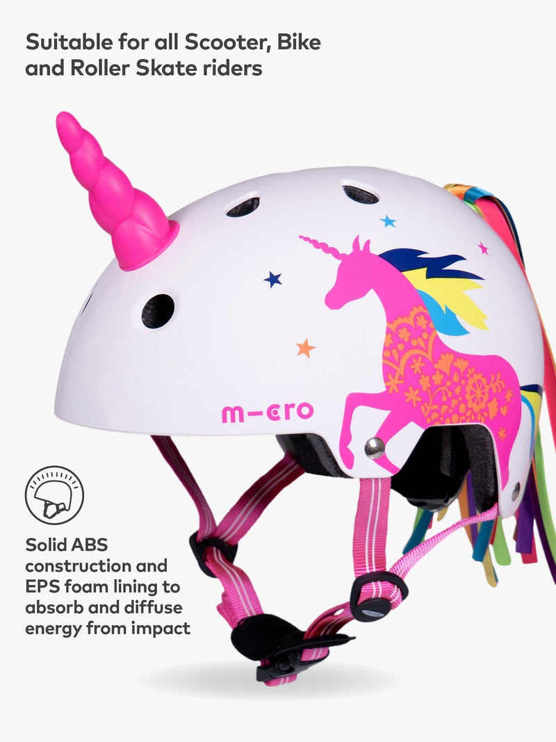 Micro Scooters 3D Unicorn kids helmet Pink Multi - British product