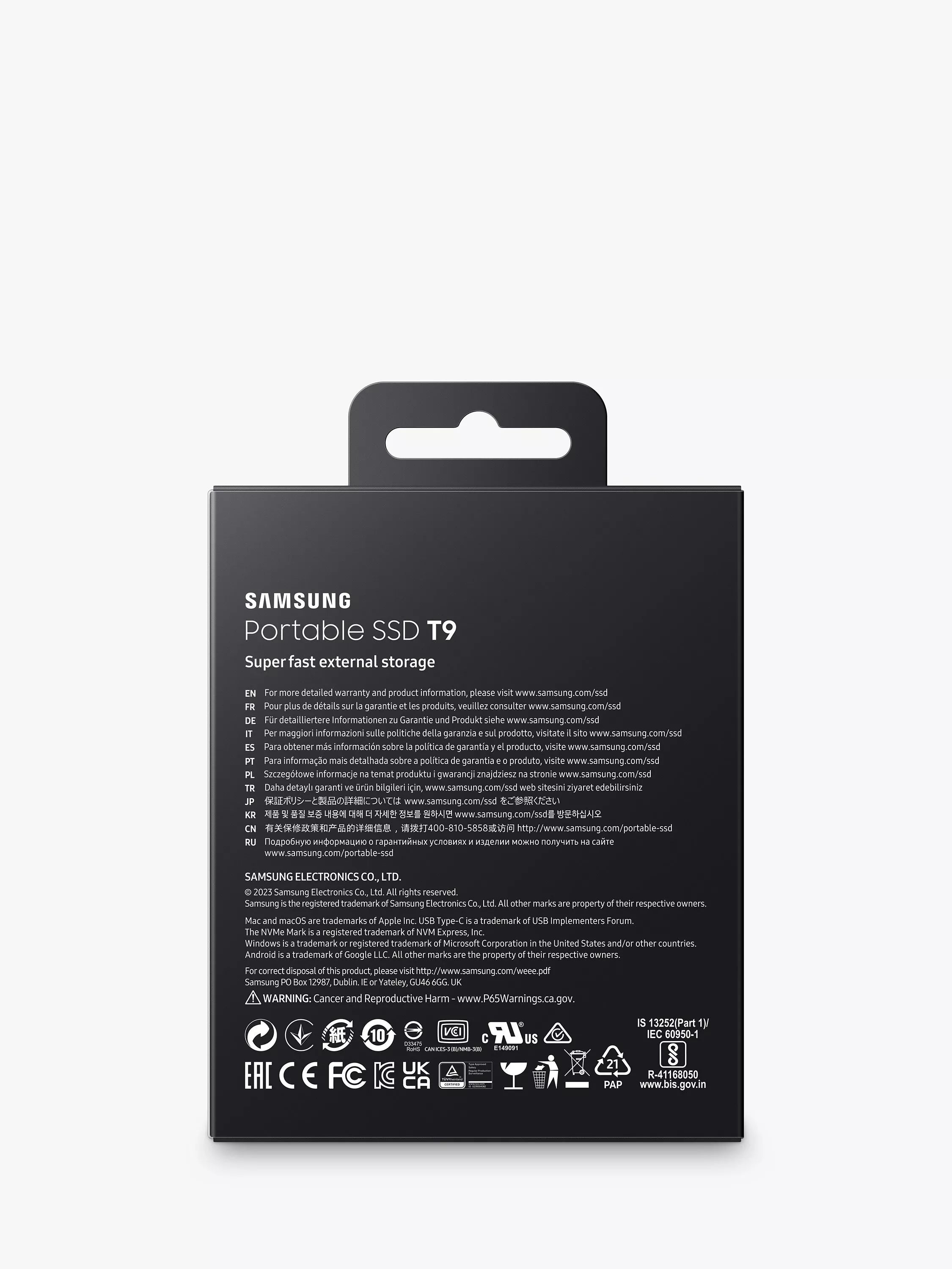 Samsung T9 portable SSD 4TB - British product