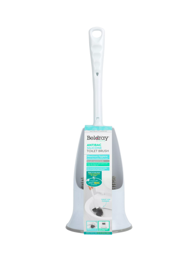 John Lewis Beldray Antibac Silicone Toilet Brush and Holder, White