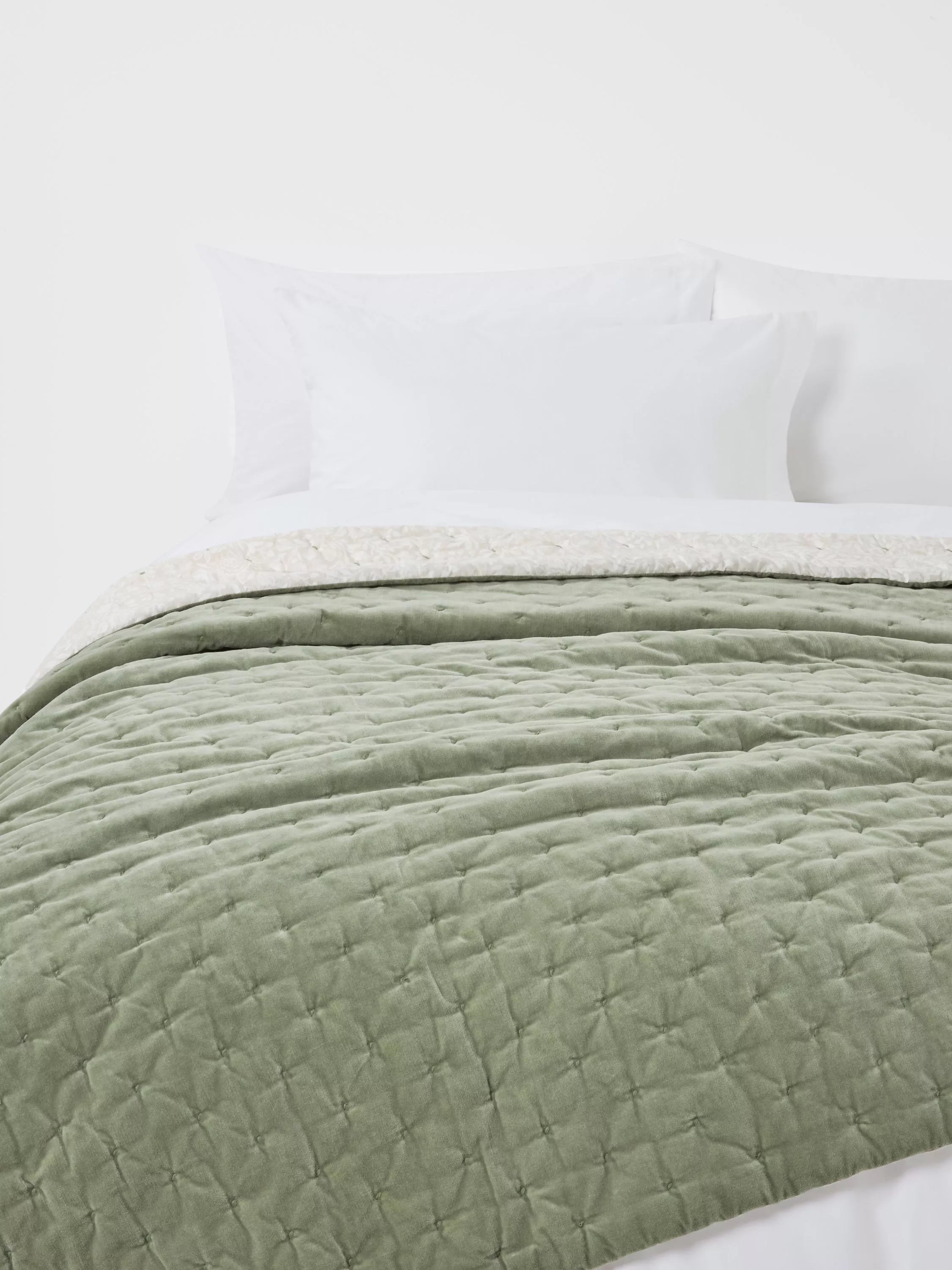 John Lewis Hidcote cotton velvet quilt king size (British brand)