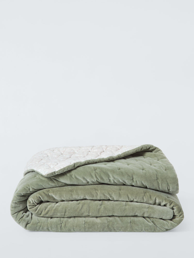 John Lewis Hidcote cotton velvet quilt king size (British brand)