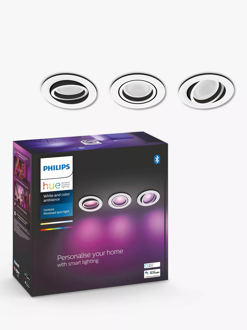 Philips Hue Centura smart spotlight 3-pack recessed - British product