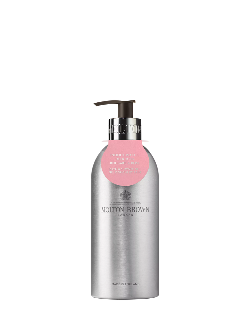 Molton Brown Rhubarb and Rose Bath and Shower Gel 400ml, imported from the UK