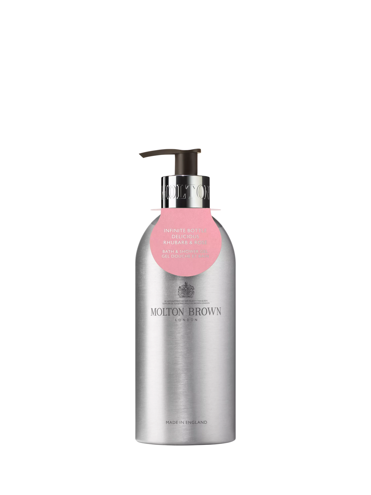 Molton Brown Rhubarb and Rose Bath and Shower Gel 400ml, imported from the UK