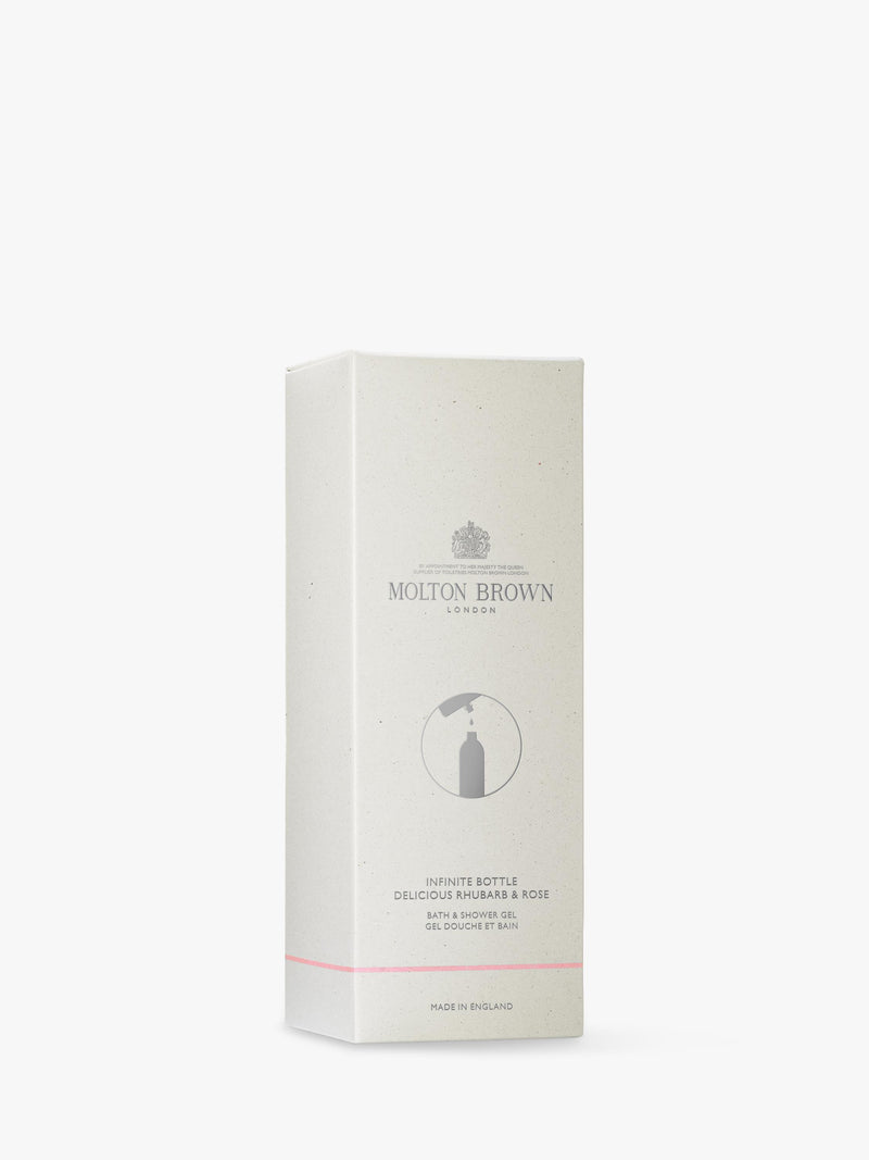 Molton Brown Rhubarb and Rose Bath and Shower Gel 400ml, imported from the UK