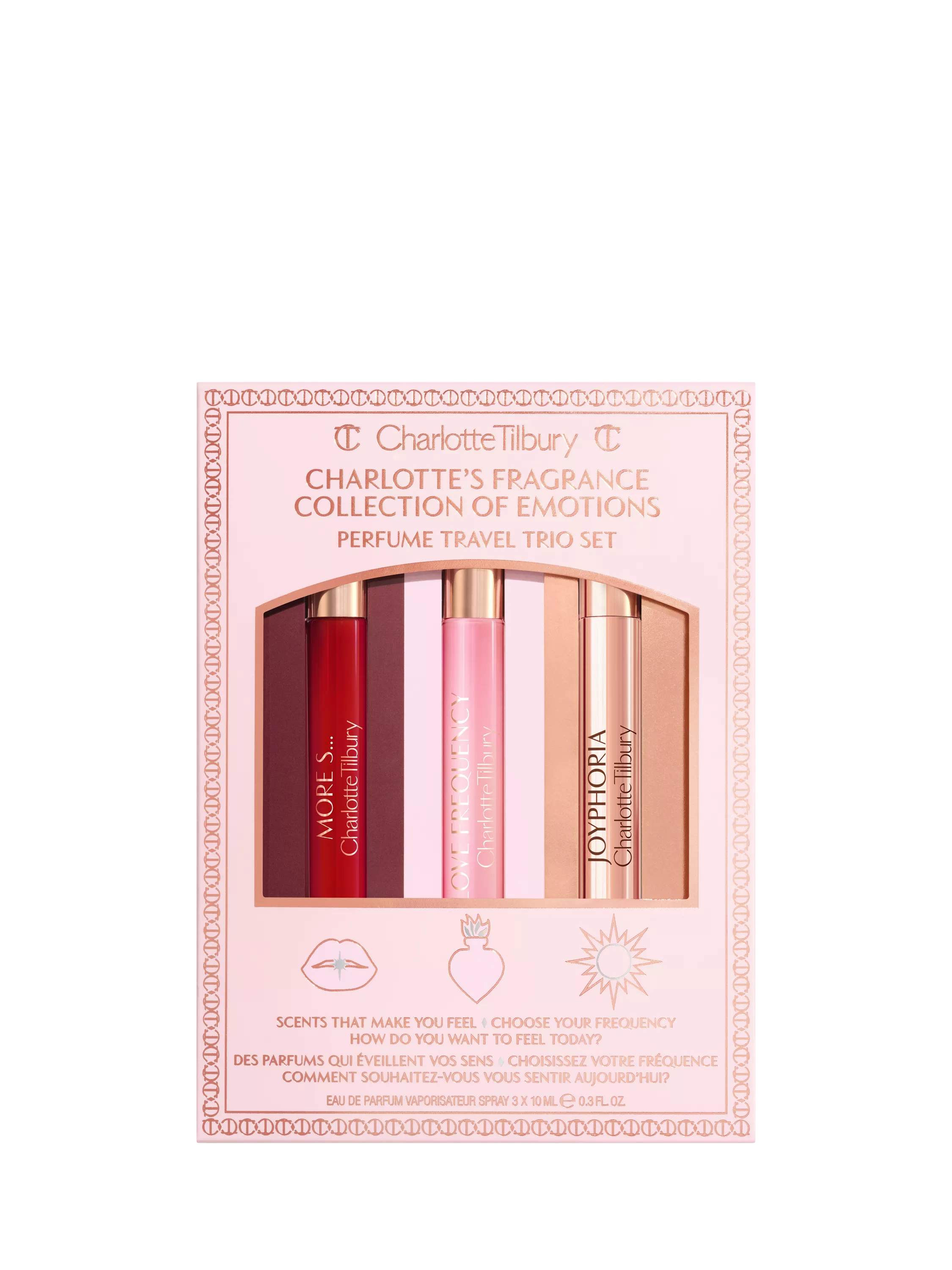Charlotte Tilbury Charlotte’s Fragrance Collection Of Emotions Perfume Travel Trio Fragrance Gift Set