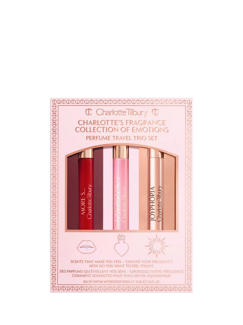 Charlotte Tilbury Charlotte’s Fragrance Collection Of Emotions Perfume Travel Trio Fragrance Gift Set