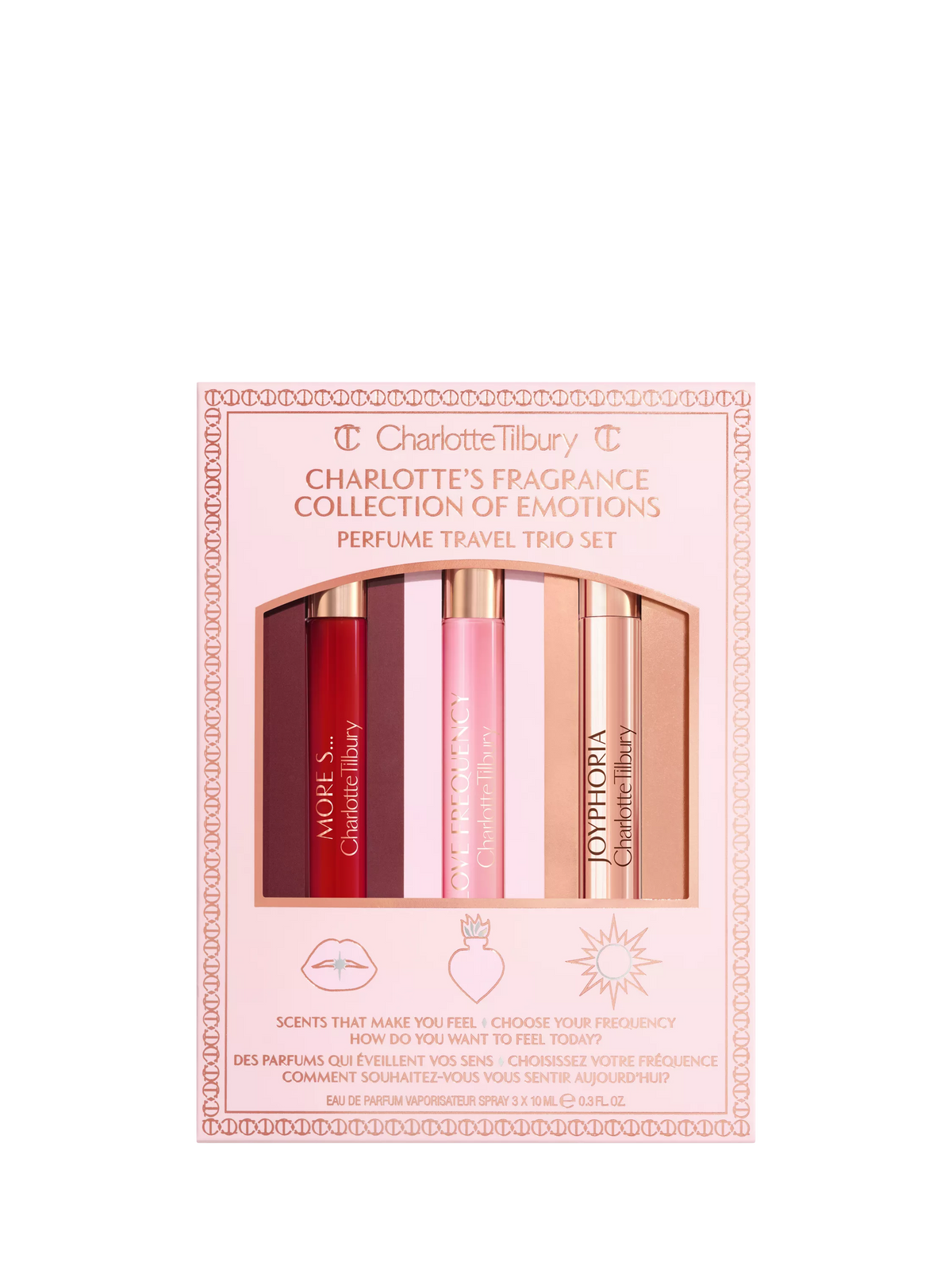 Charlotte Tilbury Charlotte’s Fragrance Collection Of Emotions Perfume Travel Trio Fragrance Gift Set