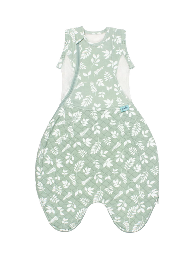 John Lewis Purflo Swaddle to Sleep Fern Baby Sleeping Bag, 2.5 Tog, Sage