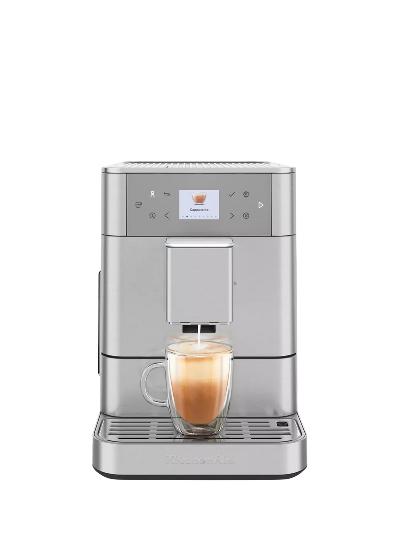 KitchenAid fully automatic espresso coffee machine in stainless steel, UK version