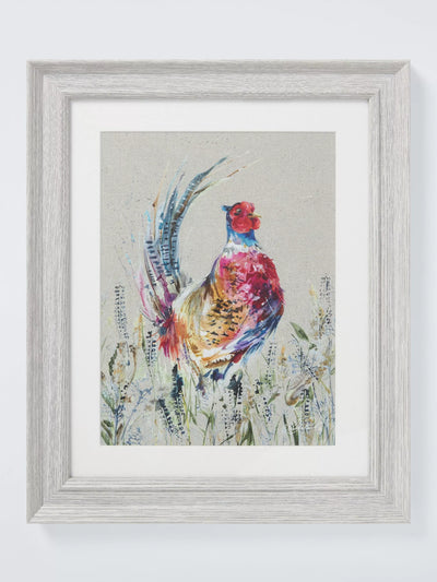 John Lewis John Lewis Nicola Jane Rowles 'Pheasant' Framed Print & Mount, 35 x 29cm, Grey
