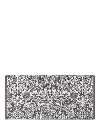 John Lewis 100% Cotton Sunflower Pattern Bath Mat in Grey and Cream- Buy online at McGrocer