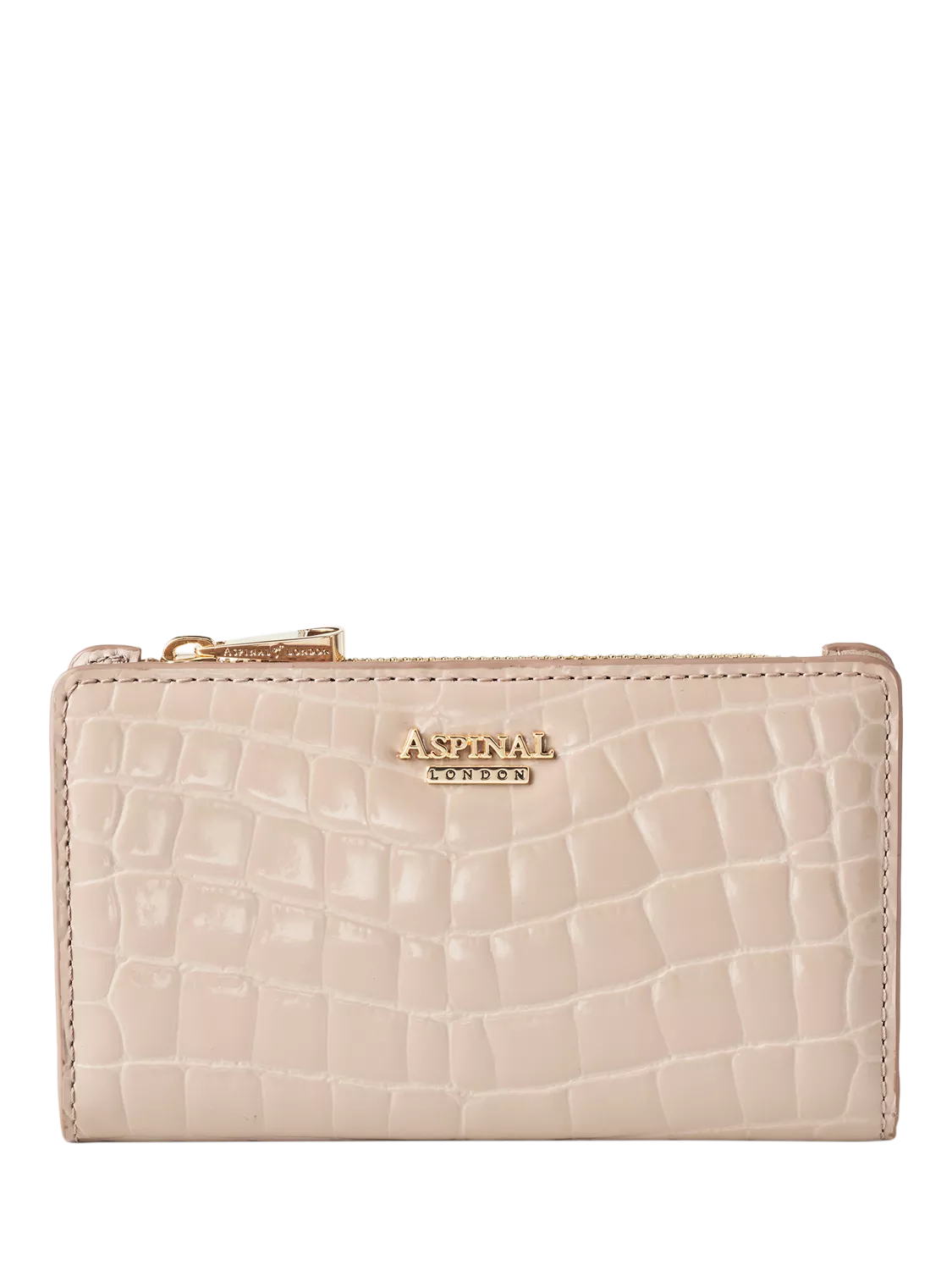 Aspinal of London Mayfair faux patent croc purse - British product