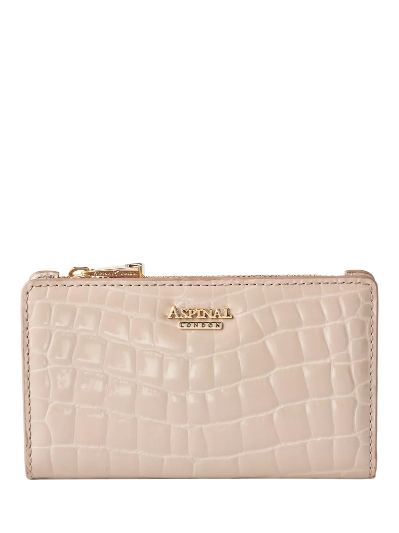 Aspinal of London Mayfair faux patent croc purse - British product