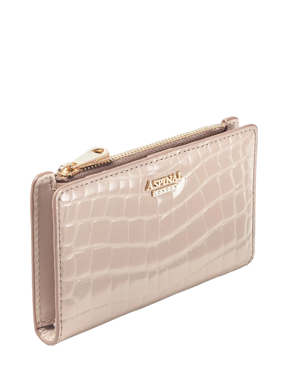Aspinal of London Mayfair faux patent croc purse - British product