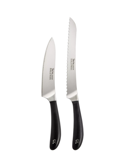 John Lewis Robert Welch Signature Essential 16cm Cook's Knife and 22cm Bread Knife Set- Buy online at McGrocer