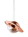 Eva Solo Saturn bird feeder with copper canopy and glass orb, imported from the UK