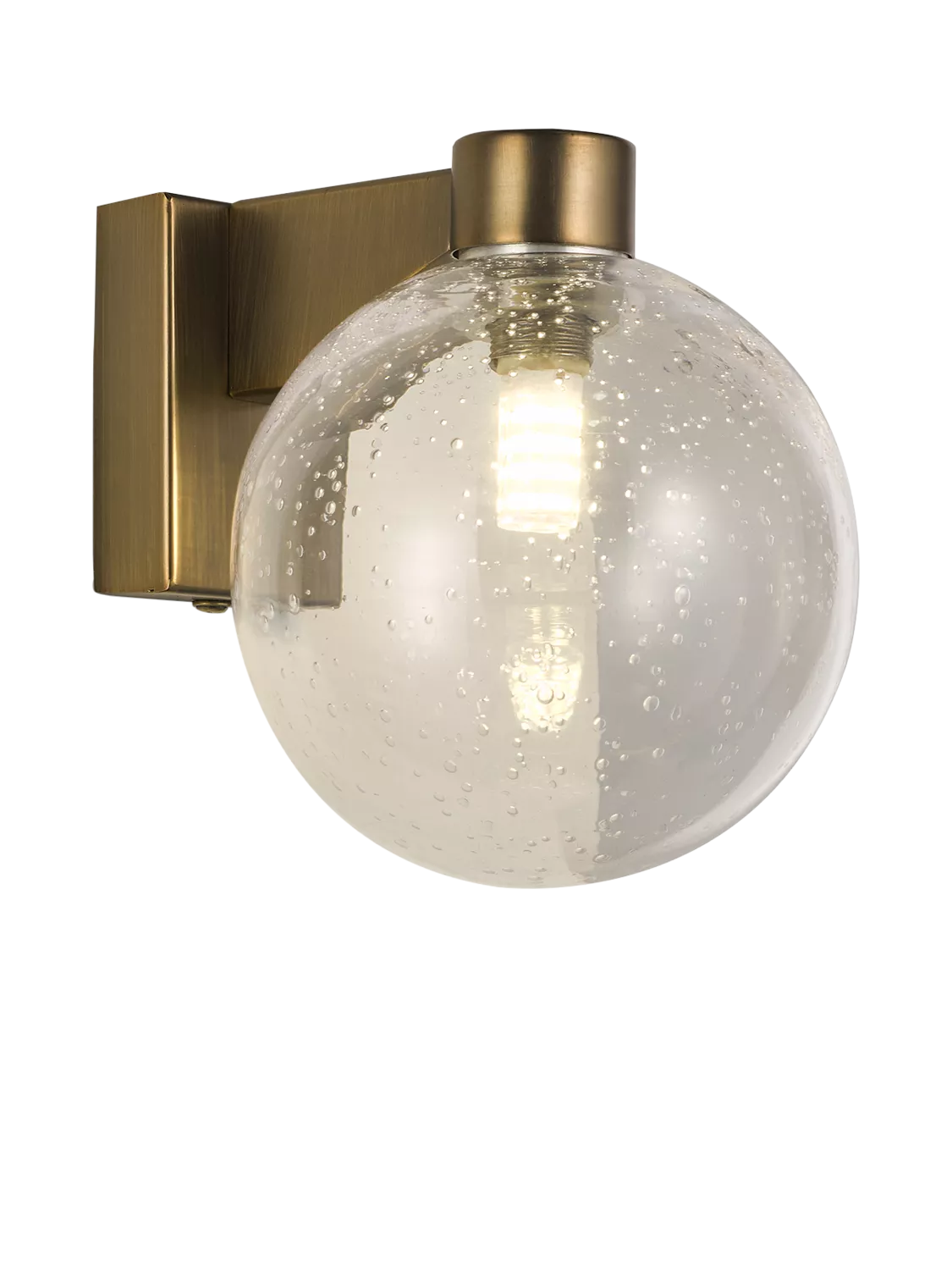 John Lewis wall light bubble glass satin bronze, imported from the UK