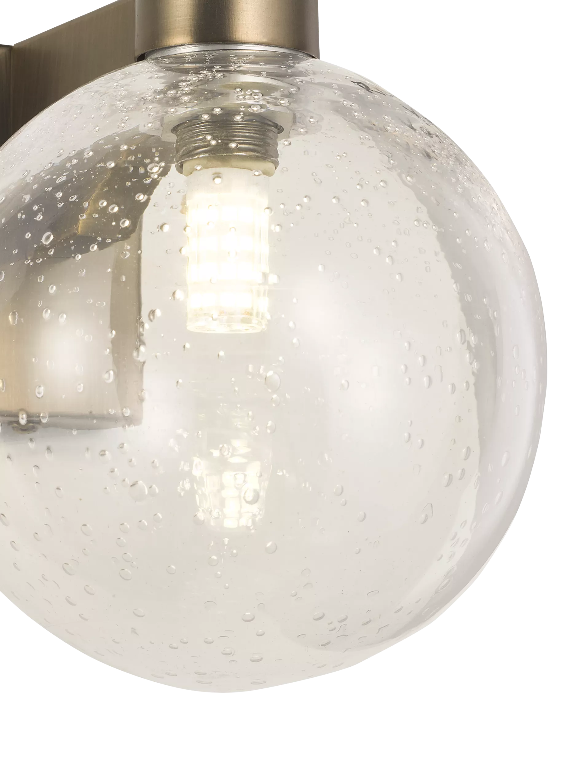 John Lewis wall light bubble glass satin bronze, imported from the UK