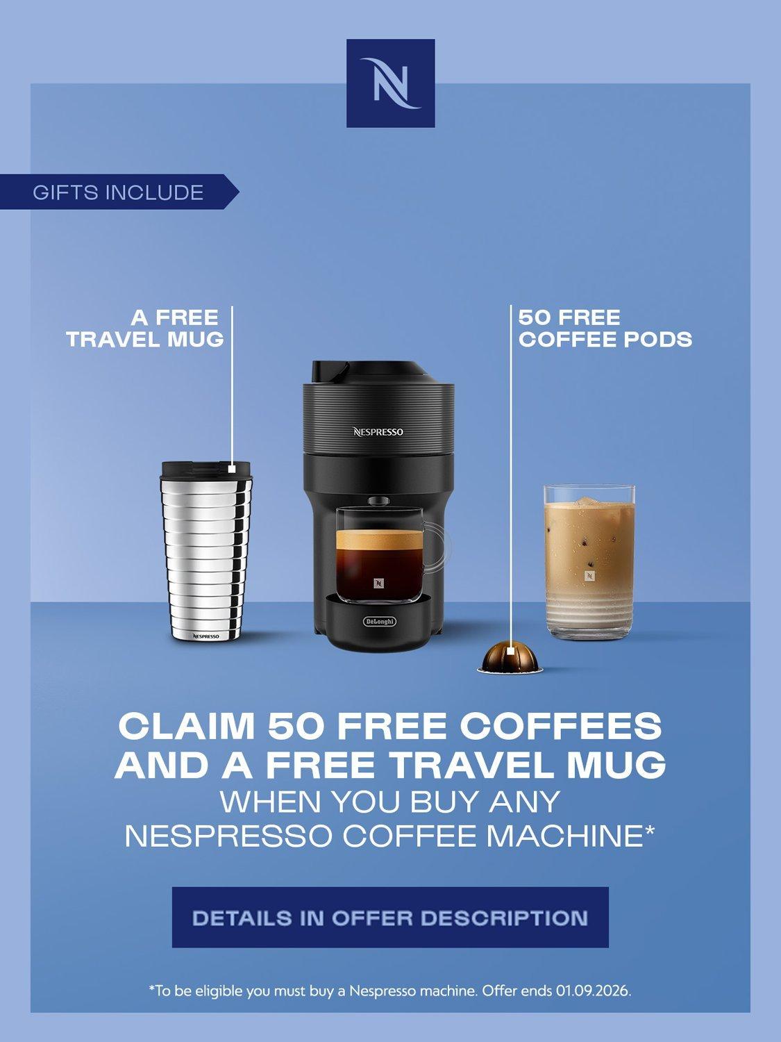 Nespresso Vertuo Pop coffee machine model ENV90.B (British brand)