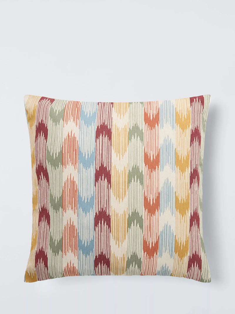 John Lewis Anika Ikat multicoloured woven fabric cushion, UK version