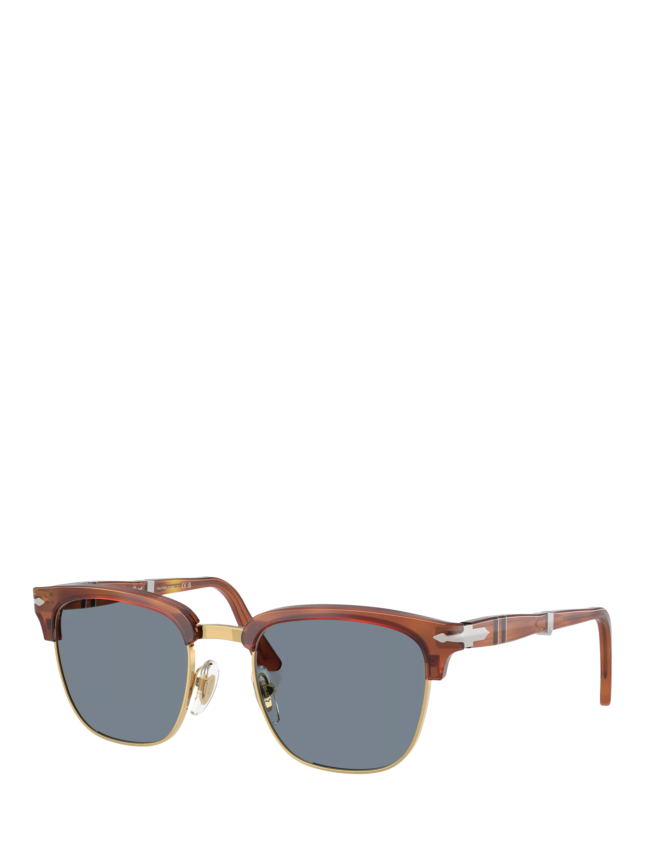 Persol square sunglasses Havana/Blue, imported from the UK