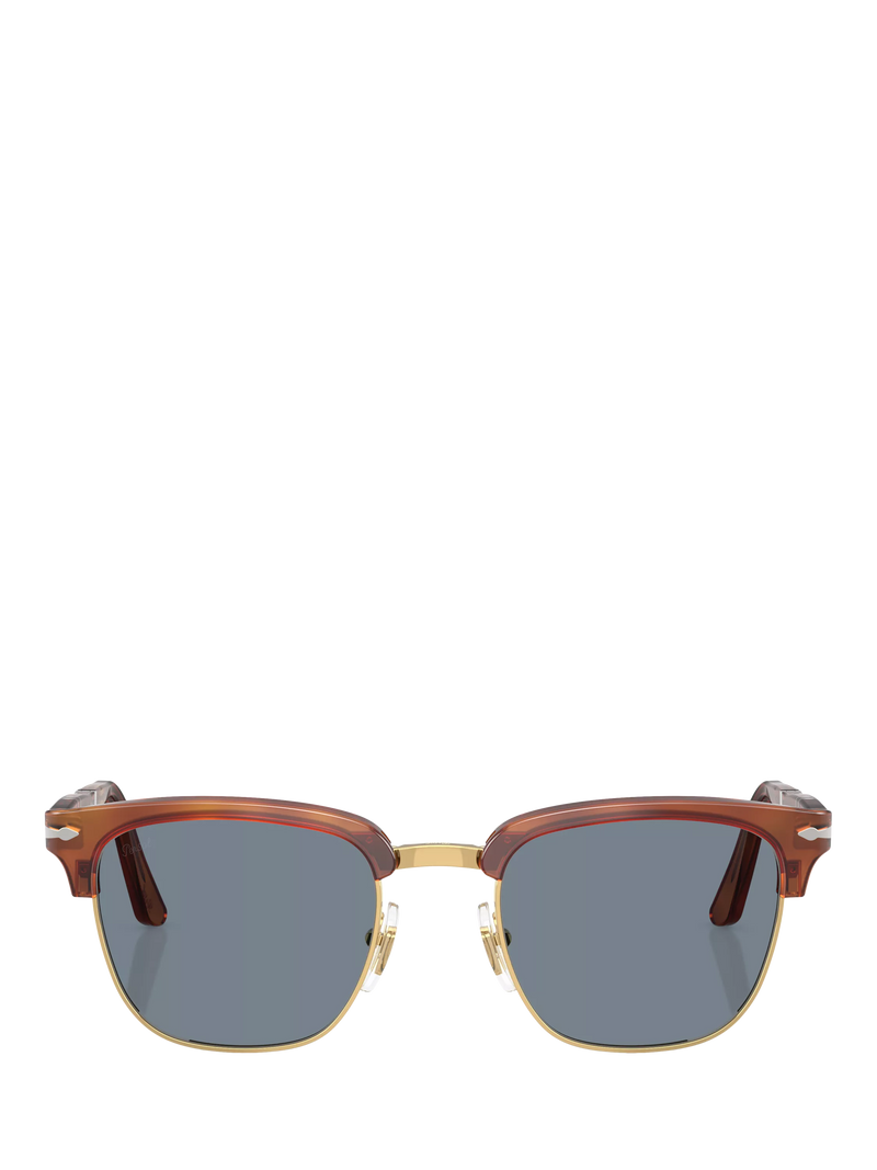 Persol square sunglasses Havana/Blue, imported from the UK