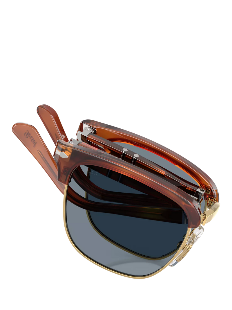 Persol square sunglasses Havana/Blue, imported from the UK