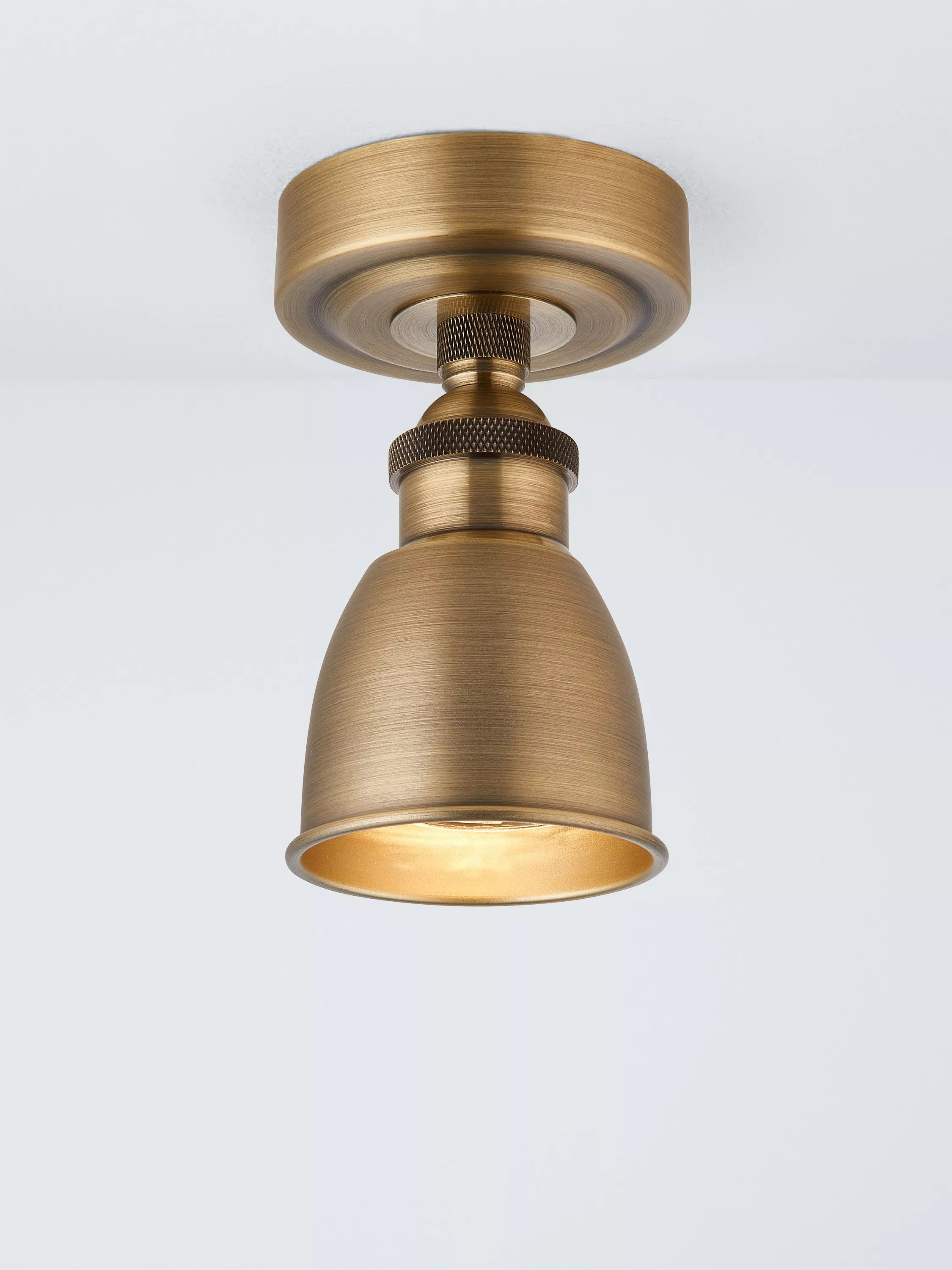 John Lewis Baldwin flush ceiling spotlight antique brass (British brand)